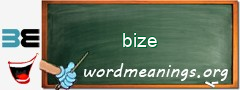 WordMeaning blackboard for bize